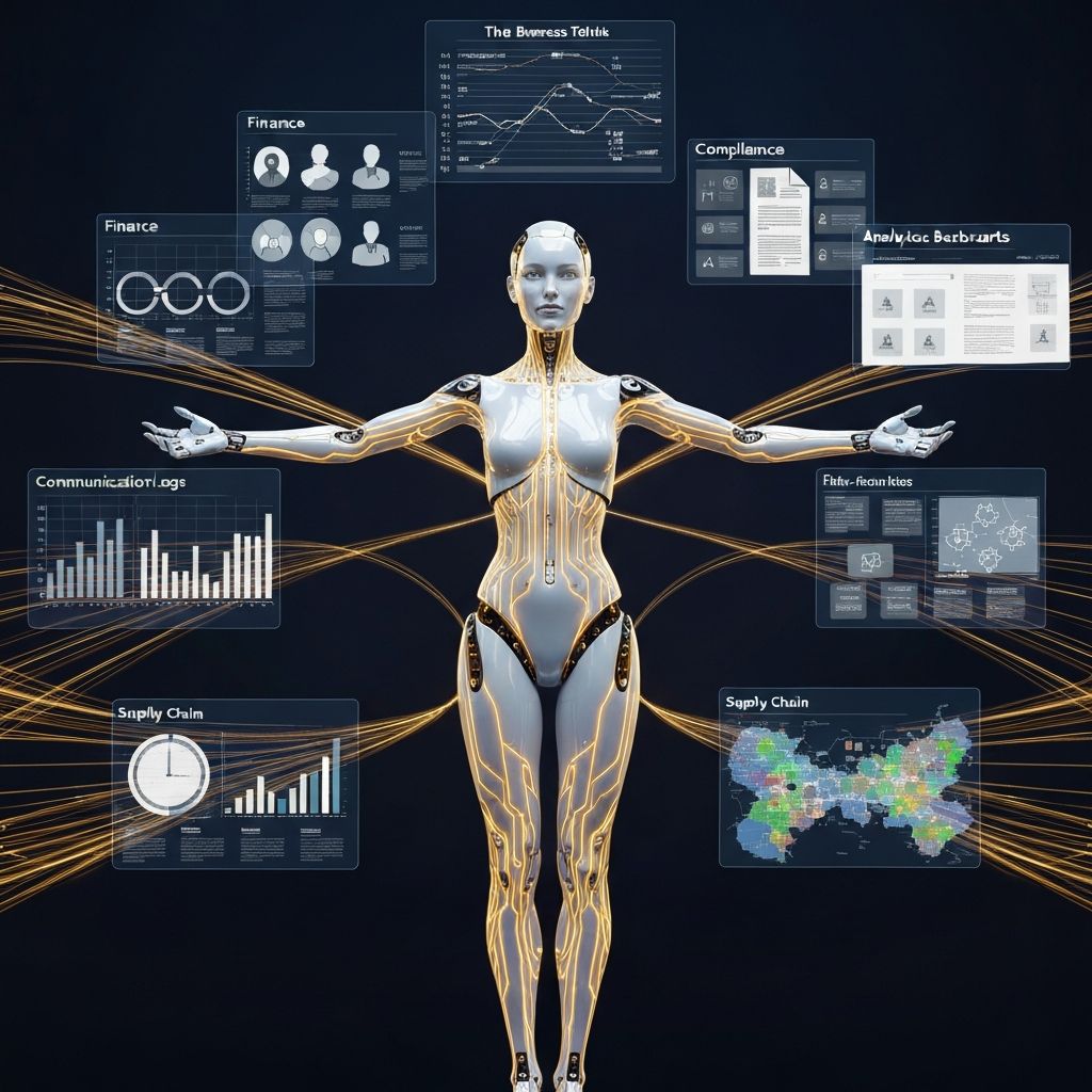 Une androïde orchestre avec élégance un ensemble d'agents spécialisés