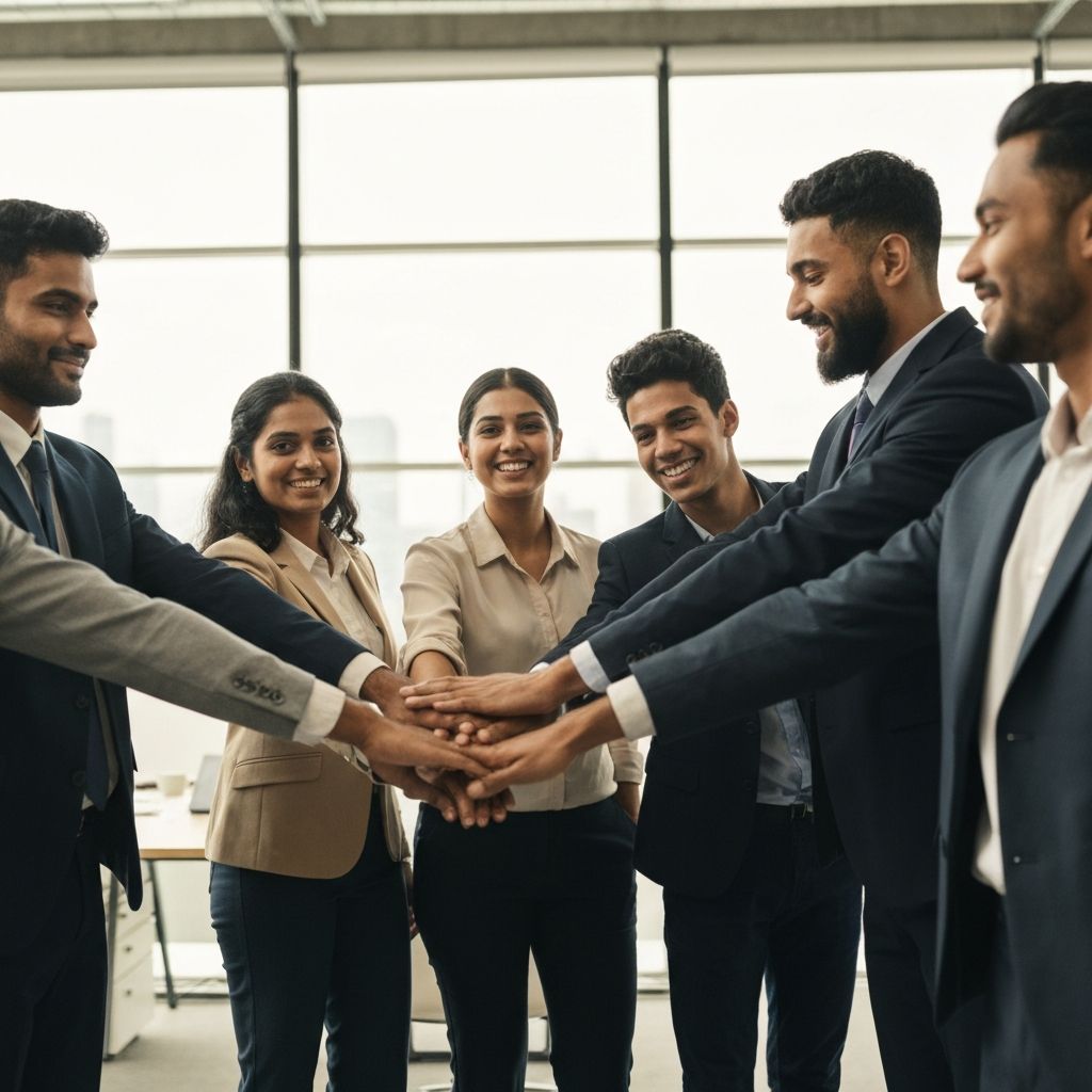 Une équipe célébrant leur succès ensemble